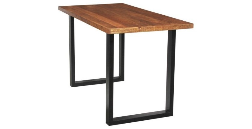 Table à manger AWANI longueur 160cm en bois exotique mangolia