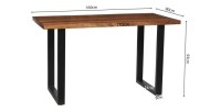 Table à manger AWANI longueur 160cm en bois exotique mangolia