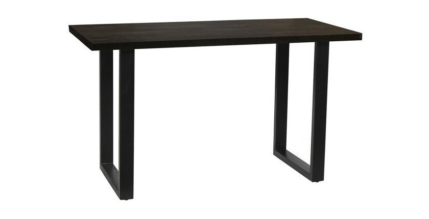 Table à manger AWANI longueur 160cm en bois exotique mangolia noir