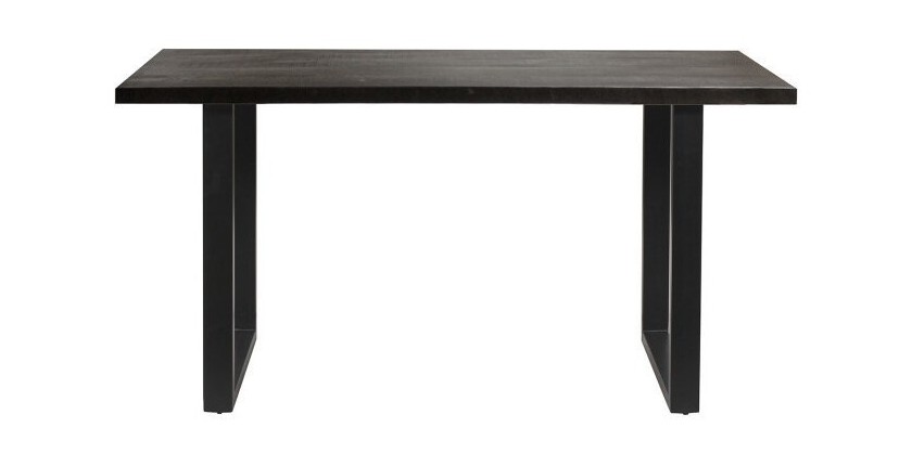 Table à manger AWANI longueur 180cm en bois exotique mangolia noir