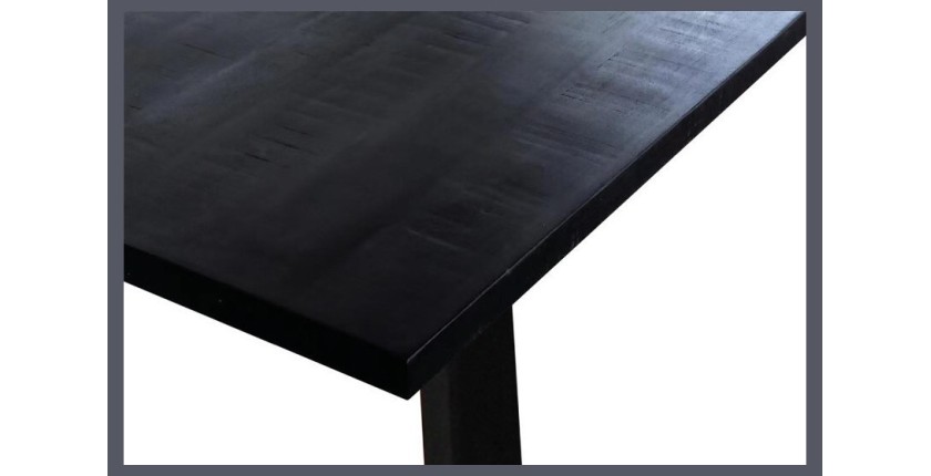 Table à manger AWANI longueur 180cm en bois exotique mangolia noir