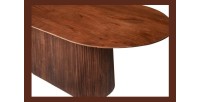 Table collection RIMBAUD effet bois brun clair longueur 200 cm