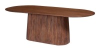 Table collection RIMBAUD effet bois brun clair longueur 230 cm