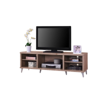 Meuble TV KONYA 142 cm avec 5 niches coloris Sonoma.