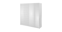 Armoire 2 portes coulissantes 200cm couleur blanc brillant. Collection FLOYD