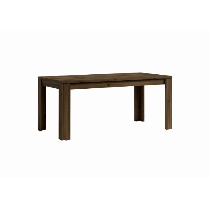 Table pour salle à manger MERLIN - 160 cm - Chêne noble/Noir