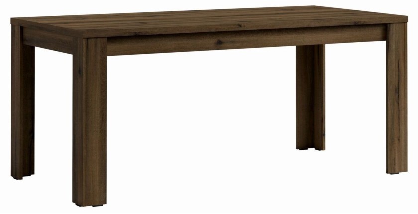Table pour salle à manger MERLIN - 160 cm - Chêne noble/Noir