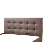 Lit coffre design coloris taupe pour adulte collection RICO, 160x200 cm, sommier inclus