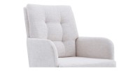 Chaise pivotante en tissu collection PLUMO coloris ecru