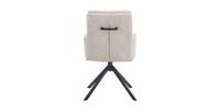 Chaise pivotante en tissu collection PLUMO coloris beige