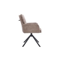 Chaise pivotante en tissu collection PLUMO coloris sable