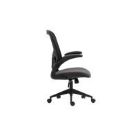 Chaise de bureau IPOLIST Tissu filet noir et gris, idéal pour un bureau confortable et moderne