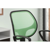 Chaise de bureau IPOLIST Tissu filet vert, idéal pour un bureau confortable et moderne