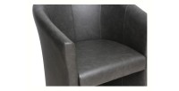 Fauteuil de salon confortable gris foncé. Collection KYOTO