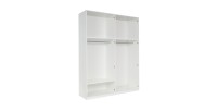 Armoire 4 Portes 180cm collection VERONA. Coloris blanc brillant