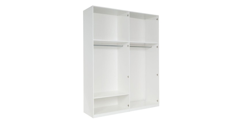 Armoire 4 Portes 180cm collection VERONA. Coloris blanc brillant