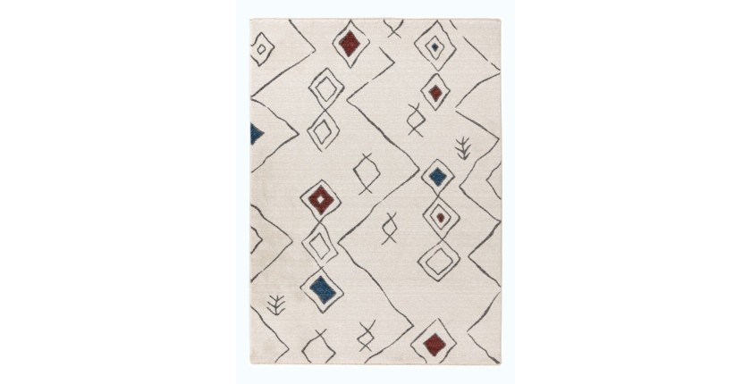 Tapis 150x80cm, design A305R coloris multicouleur - Confort et élégance pour votre intérieur