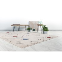 Tapis 290x200cm, design A305R coloris multicolore - Confort et élégance pour votre intérieur