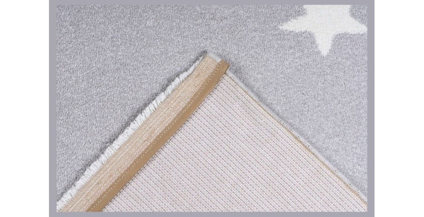 Tapis 150x80cm, design A323O coloris gris - Confort et élégance pour votre intérieur