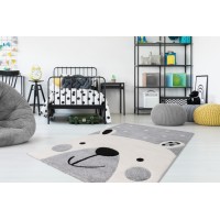 Tapis 170x120cm, design A323O coloris gris - Confort et élégance pour votre intérieur