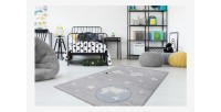 Tapis 150x80cm, design A033O coloris gris - Confort et élégance pour votre intérieur