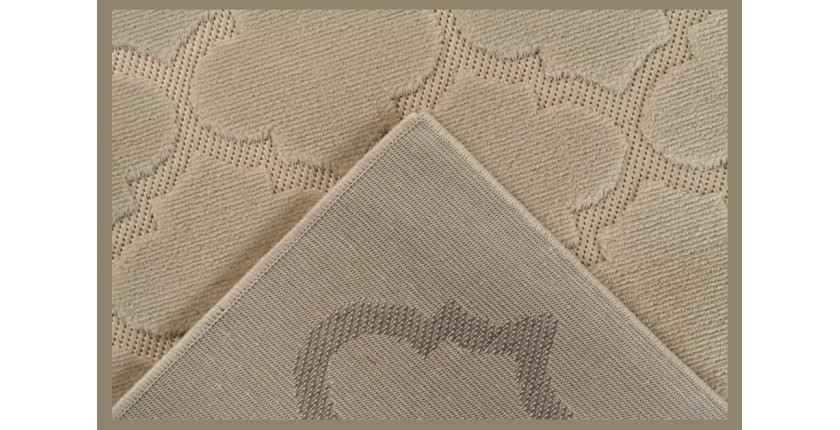 Tapis 230x160cm, design A102A coloris beige - Confort et élégance pour votre intérieur