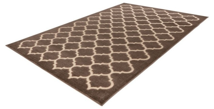 Tapis 150x80cm, design A102A coloris taupe - Confort et élégance pour votre intérieur