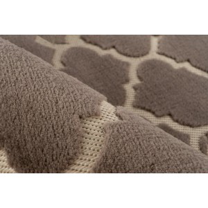 Tapis 170x120cm, design A102A coloris taupe - Confort et élégance pour votre intérieur