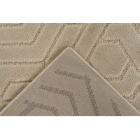 Tapis 150x80cm, design A202A coloris beige - Confort et élégance pour votre intérieur