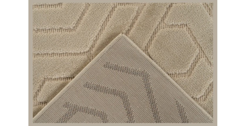 Tapis 170x120cm, design A202A coloris beige - Confort et élégance pour votre intérieur