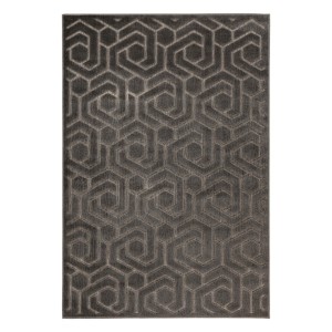 Tapis 170x120cm, design A202A coloris gris - Confort et élégance pour votre intérieur