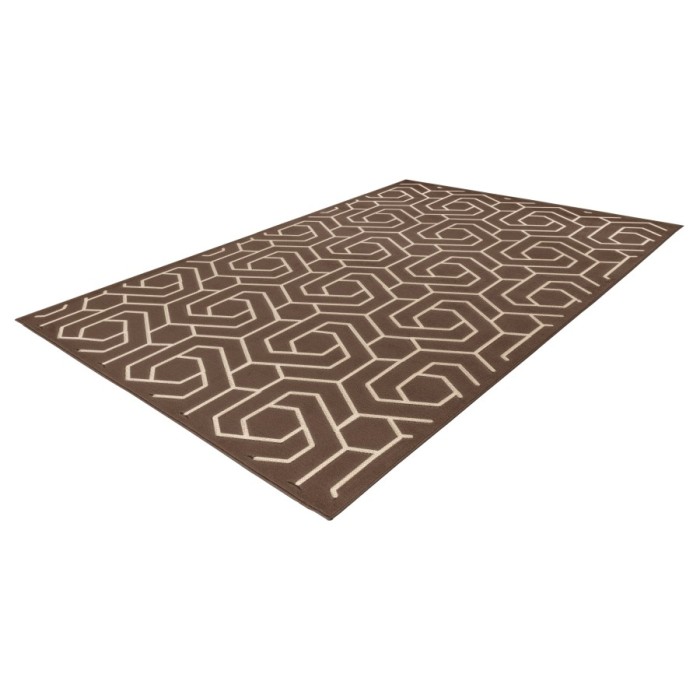 Tapis 230x160cm, design A202A coloris taupe - Confort et élégance pour votre intérieur