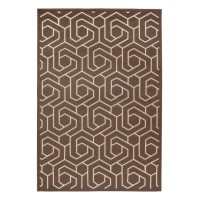 Tapis 230x160cm, design A202A coloris taupe - Confort et élégance pour votre intérieur