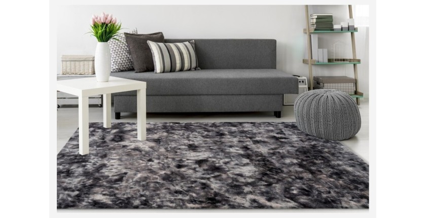 Tapis 150x80cm, design B005O coloris graphite - Confort et élégance pour votre intérieur