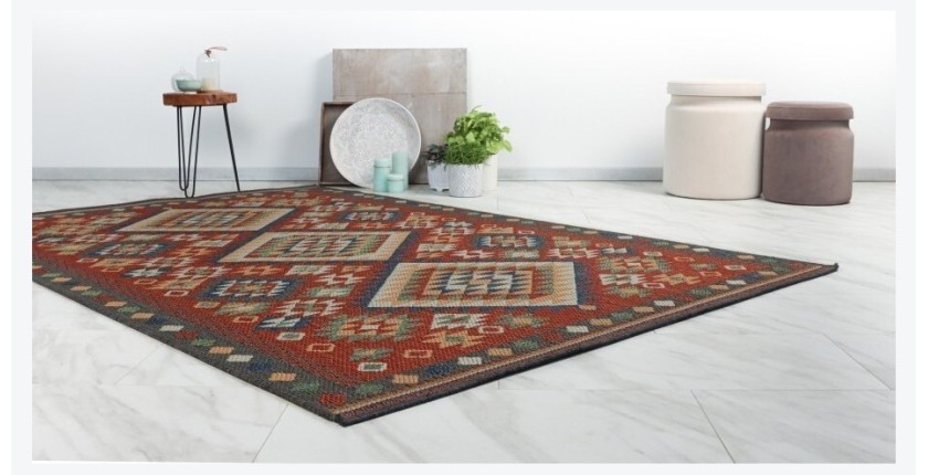 Tapis 150x80cm, design C103I coloris multicolore - Confort et élégance pour votre intérieur