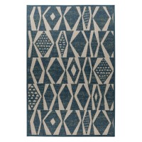 Tapis 150x80cm, design C203I coloris bleu - Confort et élégance pour votre intérieur