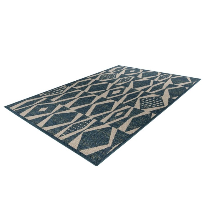 Tapis 230x160cm, design C203I coloris bleu - Confort et élégance pour votre intérieur