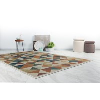 Tapis 170x120cm, design C303I coloris multicolore - Confort et élégance pour votre intérieur