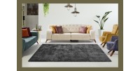 Tapis 170x120cm, design C005D coloris anthracite - Confort et élégance pour votre intérieur