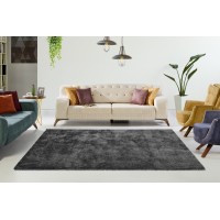 Tapis 230x160cm, design C005D coloris anthracite - Confort et élégance pour votre intérieur