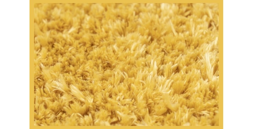 Tapis 150x80cm, design C005D coloris jaune - Confort et élégance pour votre intérieur