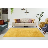 Tapis 230x160cm, design C005D coloris jaune - Confort et élégance pour votre intérieur