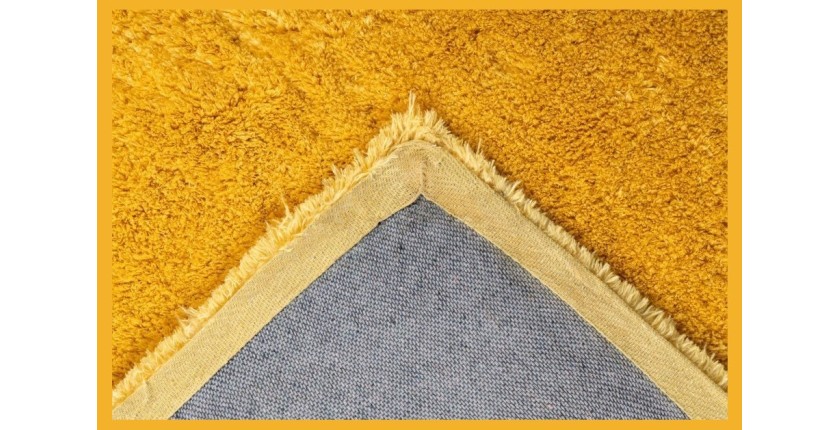 Tapis 290x200cm, design C005D coloris jaune - Confort et élégance pour votre intérieur