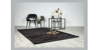 Tapis 150x80cm, design C007Y coloris noir - Confort et élégance pour votre intérieur