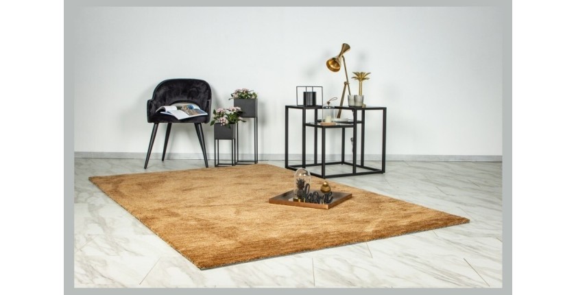 Tapis 150x80cm, design C007Y coloris camel - Confort et élégance pour votre intérieur