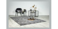 Tapis 170x120cm, design C007Y coloris argent - Confort et élégance pour votre intérieur