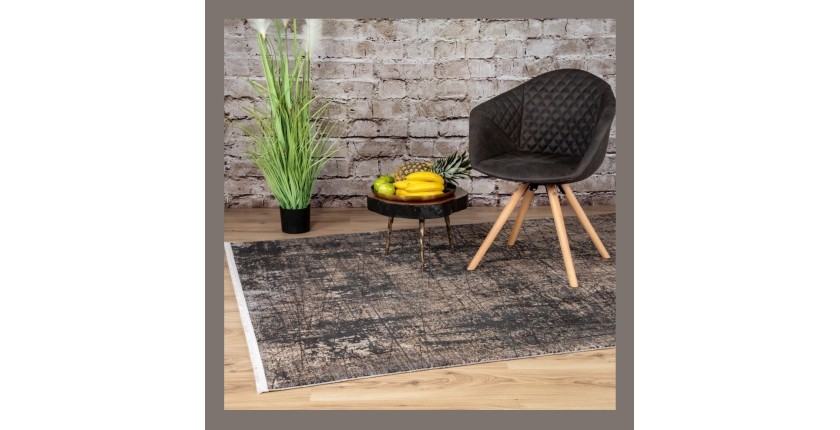 Tapis 230x160cm, design C209E coloris beige - Confort et élégance pour votre intérieur