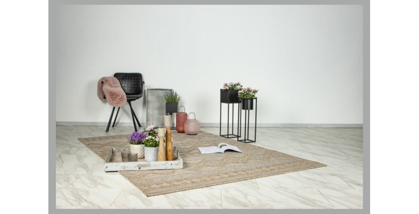 Tapis 230x160cm, design C203A coloris naturel - Confort et élégance pour votre intérieur