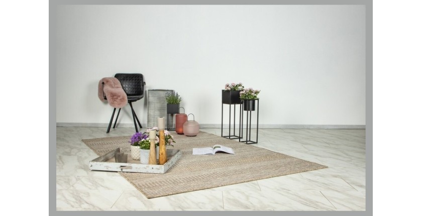 Tapis 150x80cm, design C303A coloris naturel - Confort et élégance pour votre intérieur