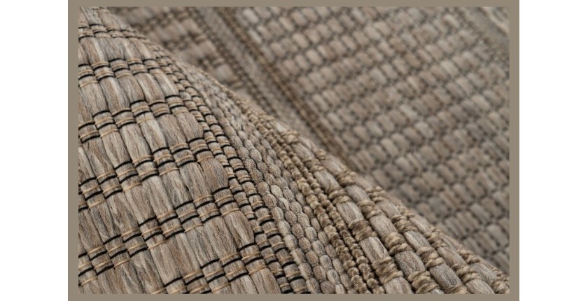 Tapis 230x160cm, design C303A coloris naturel - Confort et élégance pour votre intérieur